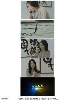 書家 木下真理子 SONY『デジタルカメラ NEX-F3』コマーシャルフィルムに出演